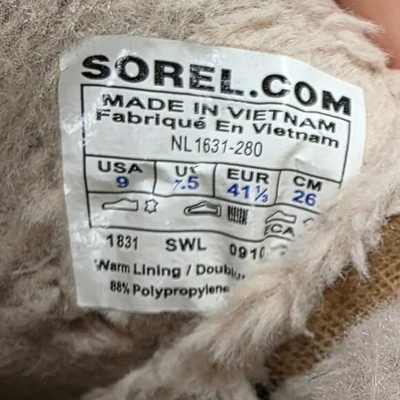 Sorel Tivoli Womens Winter Boots, Lace Up, Waterproof, Warm, Size 9 - Picture 6 of 8